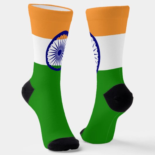 Chaussette Inde Drapeau Patriotique Indian National Pride (Angulaire)
