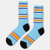 Chaussette Indego and blue & orange - Name Number Socks (Gauche)