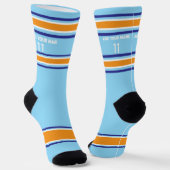 Chaussette Indego and blue & orange - Name Number Socks (Angulaire)