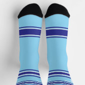 Chaussette Indego et bleu & orange - Chaussettes Nom Numéro (Haut)