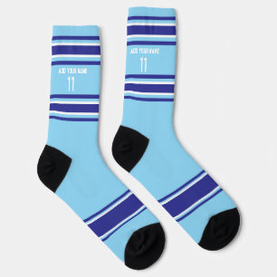 Chaussette Indego et bleu & orange - Chaussettes Nom Numéro