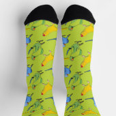Chaussette Indian Ringneck Green Parrot Motif Animaux de comp (Haut)