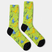Chaussette Indian Ringneck Green Parrot Motif Animaux de comp (Droite)