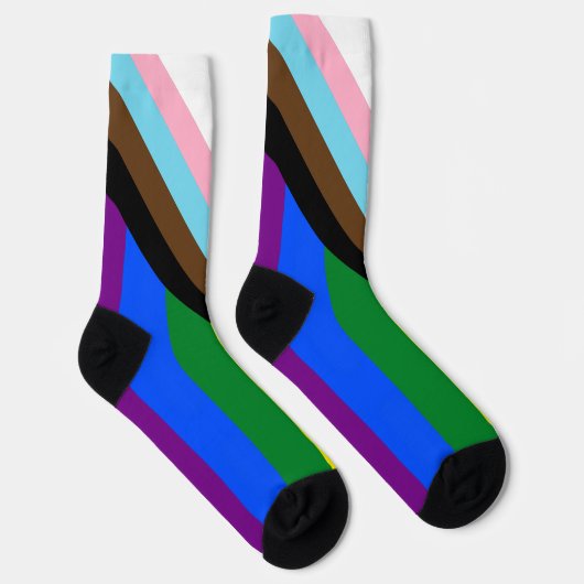 Chaussette Indicateur de fierté de progression LGBTQ+ (Droite)