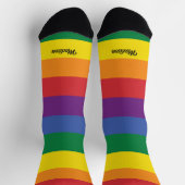 Chaussette Indicateur Rainbow du nom personnalisé (Haut)
