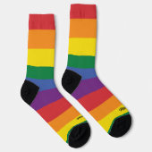 Chaussette Indicateur Rainbow du nom personnalisé (Droite)