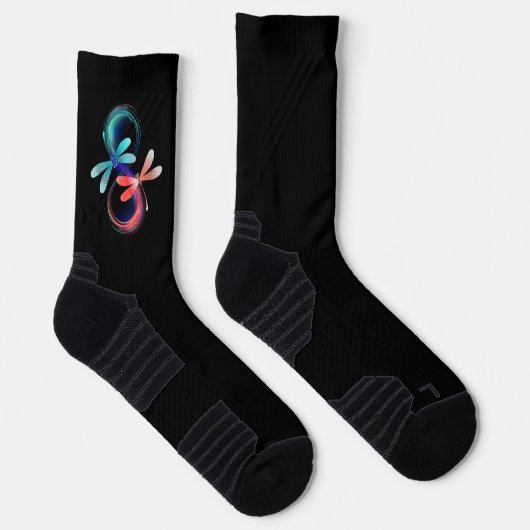 Chaussette Infini avec des libellules lumineuses (Droite)