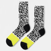 Chaussette Info d'analyse de code QR Chaussettes jaunes Coule (Gauche)