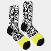 Chaussette Info d'analyse de code QR Chaussettes jaunes Coule (Droite)