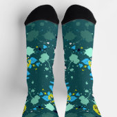 Chaussette Initiales cool vert coloré (Haut)