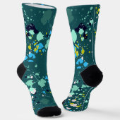 Chaussette Initiales cool vert coloré (Angulaire)