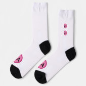 Chaussette Initiales du Monogramme rose moderne Personnalisé  (Gauche)