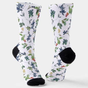 Chaussette Initiales personnalisées Multicolor Rouge violet v