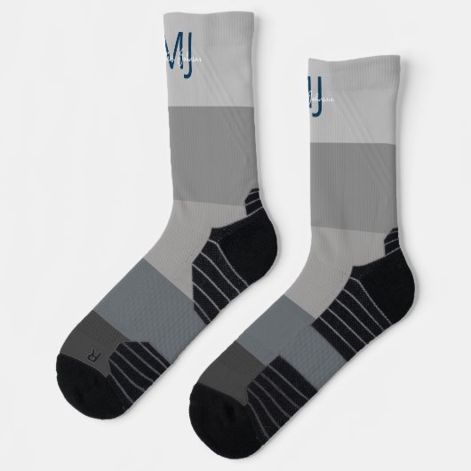 CHAUSSETTE INITIATIVES DE MONOGRAM NOM GRAY GRADIENT LINE MOT (Gauche)