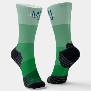 CHAUSSETTE INITIATIVES DE MONOGRAM NOM MOTIF DE LIGNE GREEN G