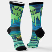 Chaussette Inuit Love Socks Tribal Aurora Art Socks (Angulaire)