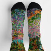 Chaussette Iris Jardin Monet Giverny fleurs (Haut)