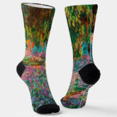 Chaussette Iris Jardin Monet Giverny fleurs (Angulaire)