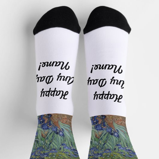 Chaussette Irises par Vincent van Gogh (Haut)