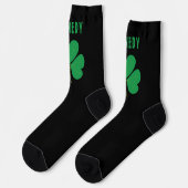 Chaussette Irlande Celtic Irlandais Nom Shamrock Vert Clover (Gauche)