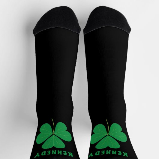 Chaussette Irlande Celtic Irlandais Nom Shamrock Vert Clover (Haut)