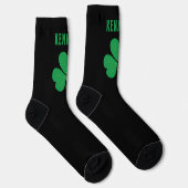 Chaussette Irlande Celtic Irlandais Nom Shamrock Vert Clover (Droite)
