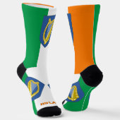Chaussette Irlande Patriotique, Durable Chaussettes Drapeau I (Angulaire)
