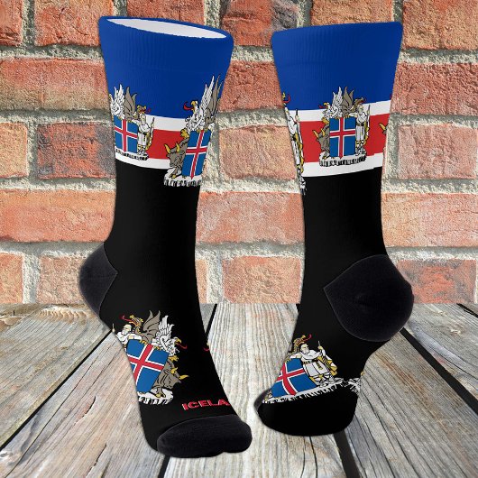 Chaussette Islande Drapeau Chaussettes patriotiques, Durable 