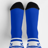 Chaussette Israël drapeau bleu et blanc moderne patriotique (Haut)