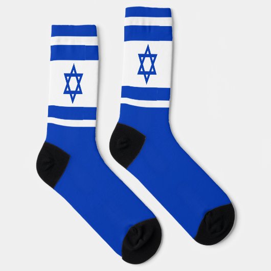 Chaussette Israël drapeau bleu et blanc moderne patriotique (Droite)