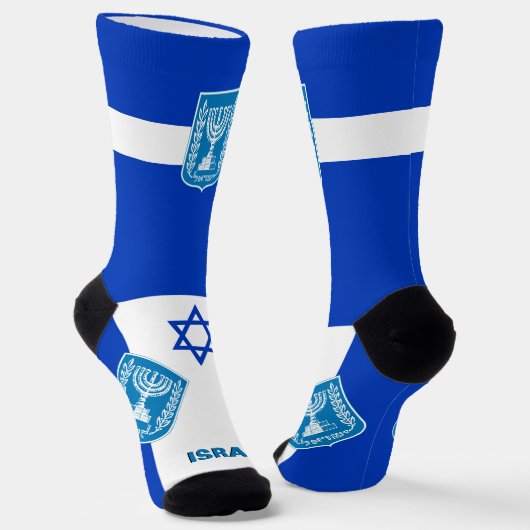 Chaussette Israël Drapeau Patriotique, Durable Israël Premium (Angulaire)