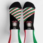 Chaussette Italie Chaussettes, drapeau italien couleurs / spo (Haut)