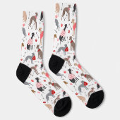Chaussette Italie Greyhound Valentine (Droite)