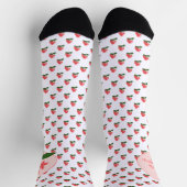 Chaussette Ixora, Fleur de Maha Sarakham (blanc) Chaussettes (Haut)