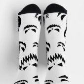 Chaussette Jack-o'-lantern face Citrouille noir et blanc (Haut)