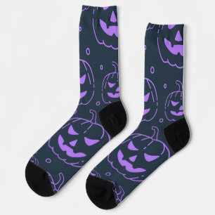 Chaussette Jack-o-lanterne violet
