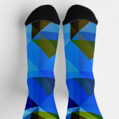 Chaussette Jacquard bleu Abstrait Geo Formes Chaussettes foll (Haut)