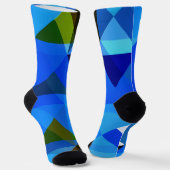 Chaussette Jacquard bleu Abstrait Geo Formes Chaussettes foll (Angulaire)