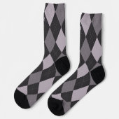 Chaussette Jacquard gris Monogramme initial (Gauche)