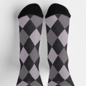Chaussette Jacquard gris Monogramme initial (Haut)
