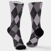 Chaussette Jacquard gris Monogramme initial (Angulaire)