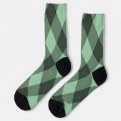 Chaussette Jacquard Monogramme vert initial (Gauche)