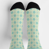 Chaussette Jacquard vert Turquoise Pastel clair personnalisé (Haut)