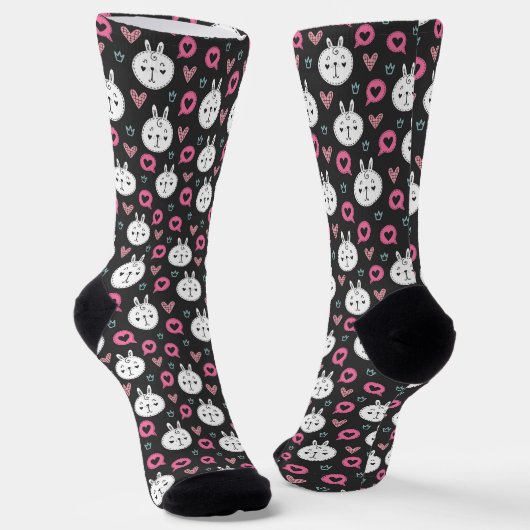Chaussette J'adore les chats (Angulaire)