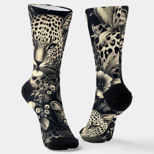Chaussette Jaguar de la Jungle vintage (Angulaire)