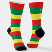 Chaussette Jah Rastafari Haile Selassie I HIM Jah Bless Socks (Angulaire)