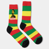 Chaussette Jah Rastafari Haile Selassie I HIM Jah Bless Socks (Droite)
