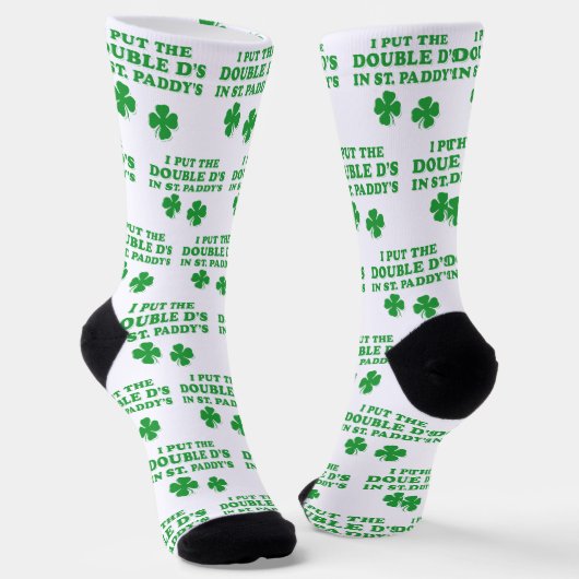 Chaussette J'ai mis le Double D's à St. Paddy's Day drôle (Angulaire)