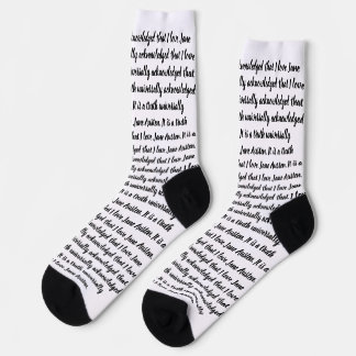 Chaussette J'aime Jane Austen
