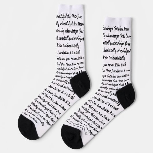 Chaussette J'aime Jane Austen (Gauche)